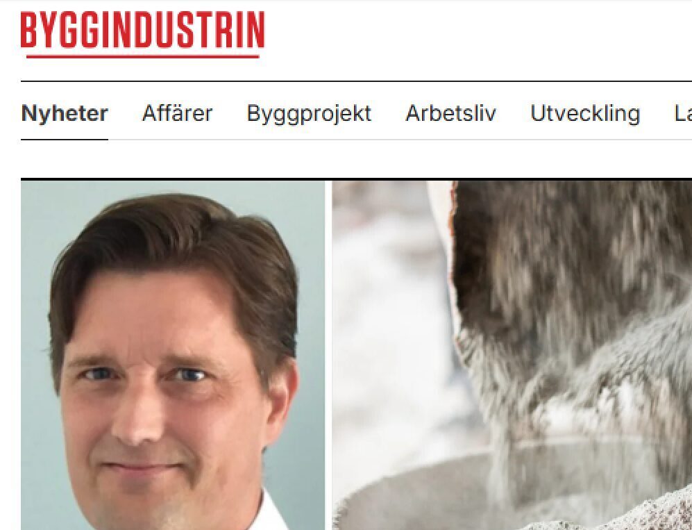 Ecometrix uppmärksammade i tidningen Byggindustri